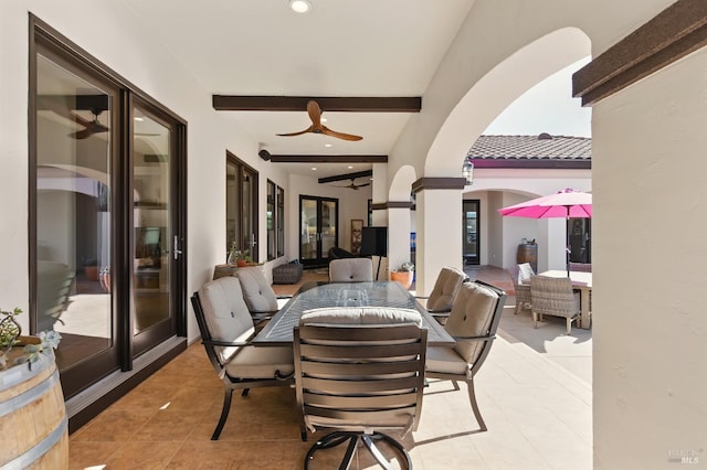 1745 Durbin Ln, Fairfield, CA 94534 - view of patio with ceiling fan and outdoor dining space