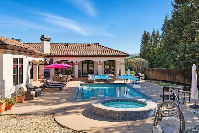 1745 Durbin Ln, Fairfield, CA 94534 - view of swimming pool with a patio and a pool with connected hot tub