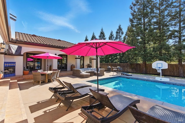 1745 Durbin Ln, Fairfield, CA 94534 - view of swimming pool with a fenced backyard, a patio, and outdoor lounge area