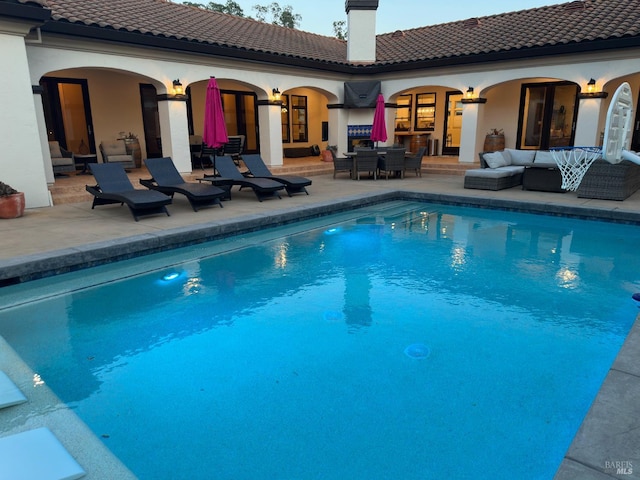 1745 Durbin Ln, Fairfield, CA 94534 - outdoor pool featuring a patio area, outdoor dining area, and outdoor lounge area