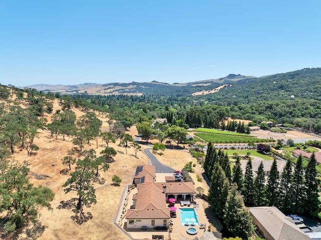 1745 Durbin Ln, Fairfield, CA 94534 - overview of rural landscape featuring a mountainous background and a pool