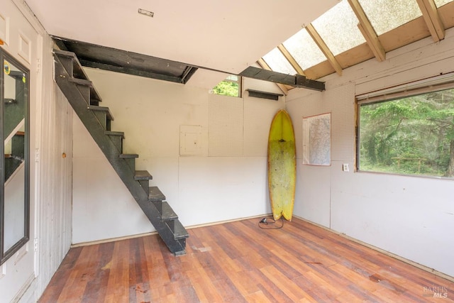 43390 Comptche Ukiah Rd, Mendocino, CA 95460 - below grade area featuring wood finished floors and stairway