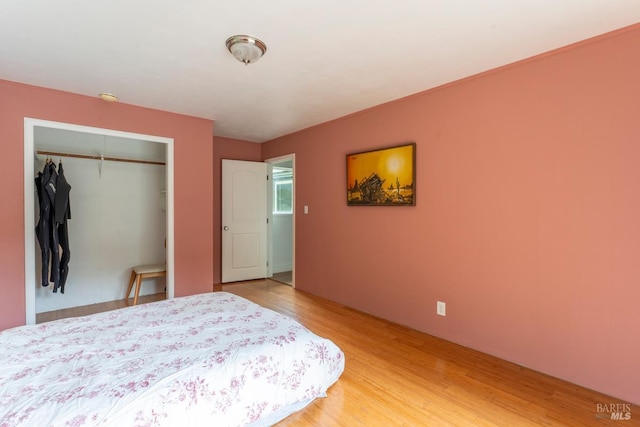 43390 Comptche Ukiah Rd, Mendocino, CA 95460 - bedroom featuring light wood finished floors and a closet