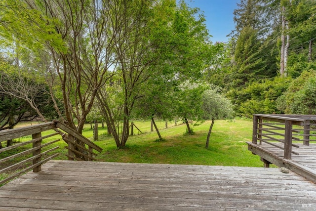43390 Comptche Ukiah Rd, Mendocino, CA 95460 - wooden terrace featuring a lawn