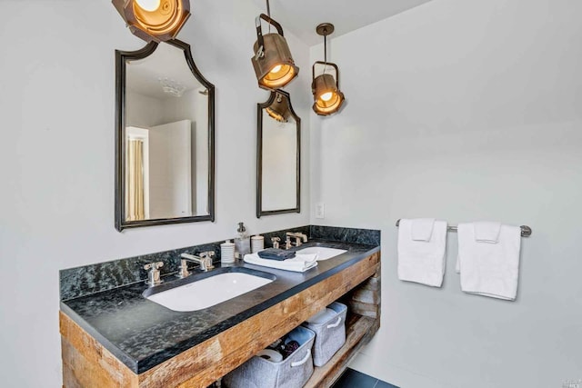 1005 Valley View St, Saint Helena, CA 94574 - full bathroom with double vanity and tile patterned flooring