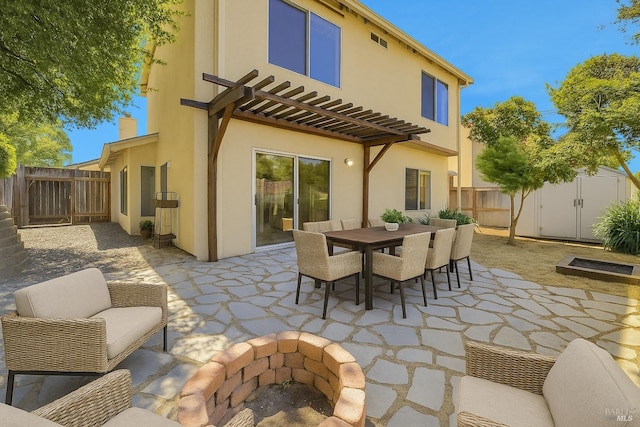 115 Barington Dr, Vallejo, CA 94591 - back of property with a patio, a fenced backyard, stucco siding, and outdoor dining space