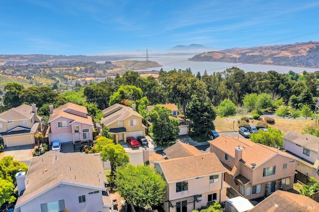 115 Barington Dr, Vallejo, CA 94591 - aerial perspective of suburban area with a water and mountain view
