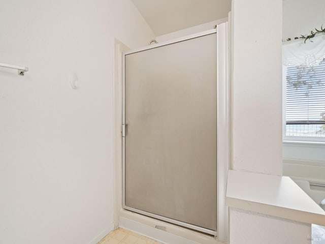 31300 Pine Mountain Rd, Cloverdale, CA 95425 - bathroom featuring a stall shower and tile patterned floors