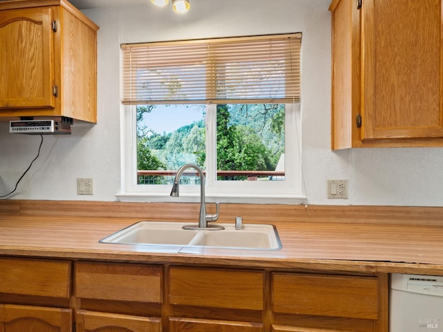 31300 Pine Mountain Rd, Cloverdale, CA 95425 - kitchen featuring a sink, light countertops, and white dishwasher