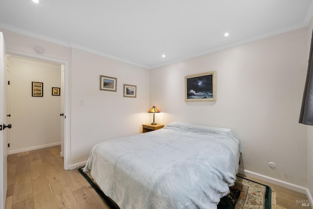 3524 Cascade St, Napa, CA 94558 - bedroom with light wood-type flooring, recessed lighting, baseboards, and crown molding