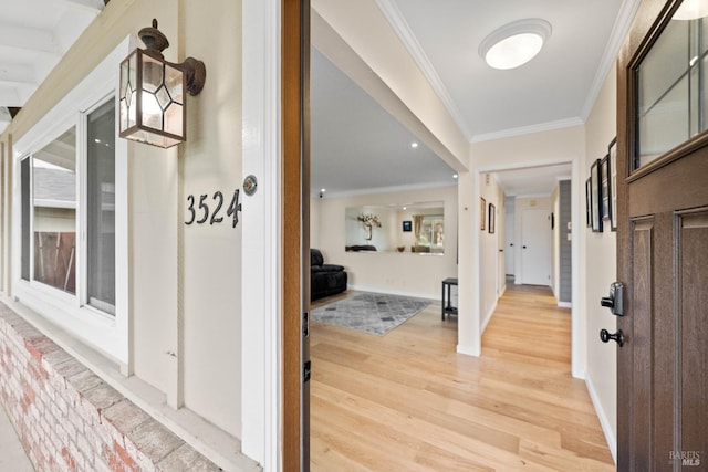 3524 Cascade St, Napa, CA 94558 - entrance foyer with crown molding, light wood-style floors, and baseboards