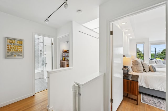 110 Morning Sun Ave, Mill Valley, CA 94941 - bedroom featuring light wood finished floors, baseboards, recessed lighting, and ensuite bathroom