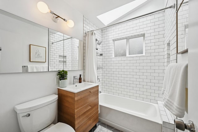 110 Morning Sun Ave, Mill Valley, CA 94941 - full bath with toilet, vanity, shower / bathtub combination with curtain, and tile patterned flooring