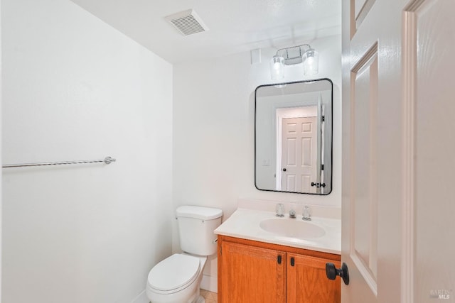 2752 Hillview Dr, Fairfield, CA 94534 - half bathroom with vanity, toilet, and baseboards