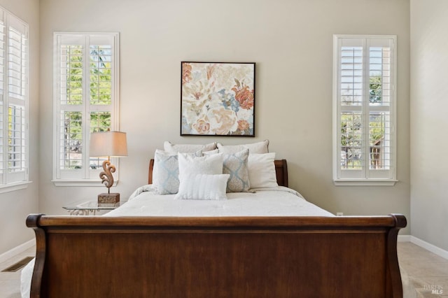 90 Oak Shade Ln, Novato, CA 94945 - bedroom with baseboards, multiple windows, and light tile patterned flooring