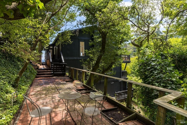 90 George Ln, Sausalito, CA 94965 - view of patio / terrace featuring a deck