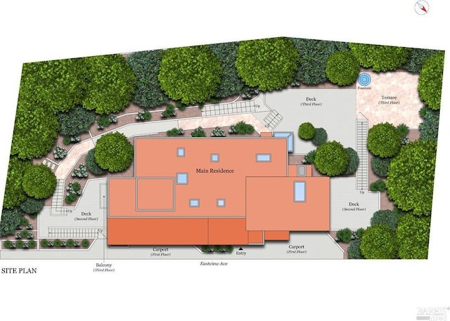 84 Eastview Ave, Tiburon, CA 94920 - bird's eye view