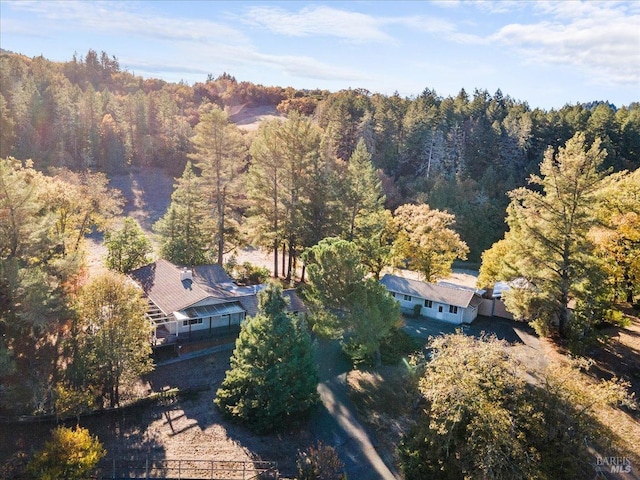 20320 Hollands Ln, Willits, CA 95490 - view from above of property with a heavily wooded area