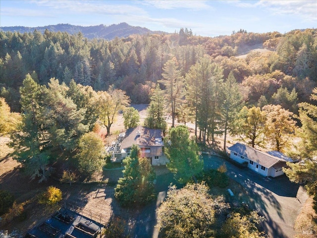 20320 Hollands Ln, Willits, CA 95490 - view of subject property with a heavily wooded area and mountains