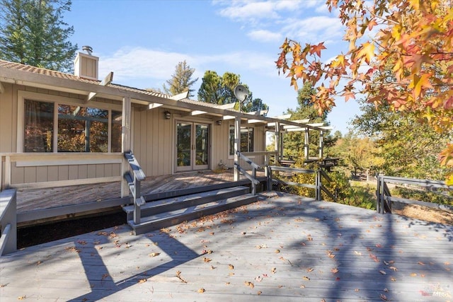 20320 Hollands Ln, Willits, CA 95490 - deck featuring french doors