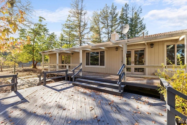 20320 Hollands Ln, Willits, CA 95490 - wooden deck featuring french doors