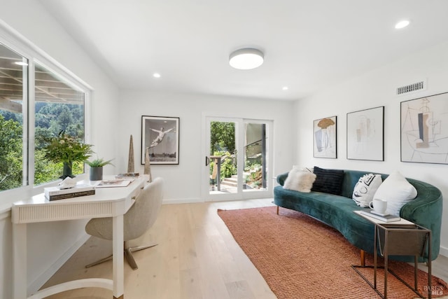 21 Sheridan Ct, Mill Valley, CA 94941 - office area with light wood-style floors, recessed lighting, and baseboards