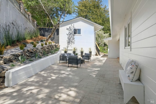 21 Sheridan Ct, Mill Valley, CA 94941 - view of patio featuring outdoor lounge area