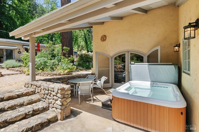 3227 State Highway 128, Calistoga, CA 94515 - view of patio with a hot tub