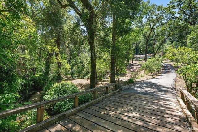 3227 State Highway 128, Calistoga, CA 94515 - wooden deck with a forest view