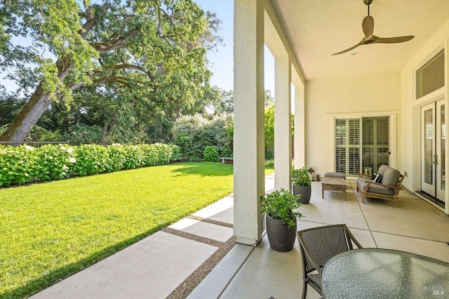 907 Serendipity Way, Napa, CA 94558 - view of patio / terrace with a ceiling fan