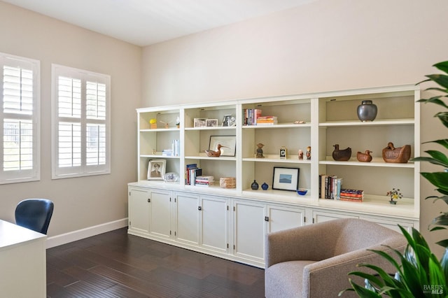 907 Serendipity Way, Napa, CA 94558 - office area featuring baseboards and dark wood-type flooring