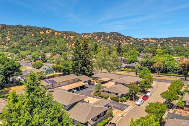 131 Roundtree Blvd, San Rafael, CA 94903 - aerial view of residential area featuring a mountain backdrop