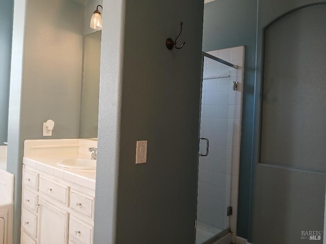 2743 Overlook Dr, Vallejo, CA 94591 - bathroom with vanity and a shower stall