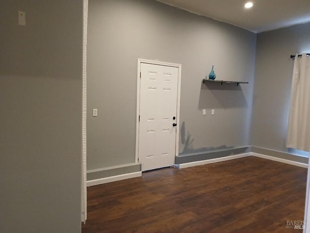 2743 Overlook Dr, Vallejo, CA 94591 - empty room with wood finished floors, baseboards, and recessed lighting