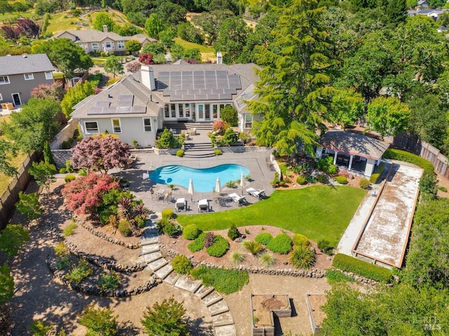 4588 Bennett Valley Rd, Santa Rosa, CA 95404 - aerial view of property and surrounding area with a pool