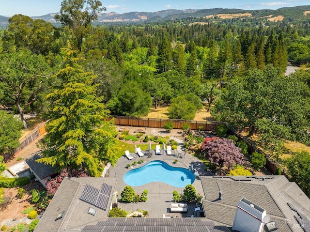 4588 Bennett Valley Rd, Santa Rosa, CA 95404 - drone / aerial view of a heavily wooded area and mountains