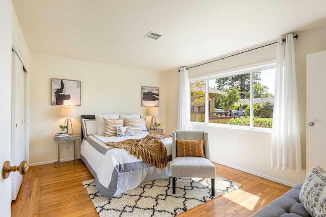 238 Ebbetts Pass Rd, Vallejo, CA 94589 - bedroom featuring baseboards, light wood-style flooring, and a closet