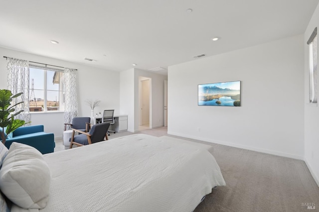 2413 Village Square Blvd, Fairfield, CA 94533 - bedroom with baseboards, light colored carpet, and recessed lighting