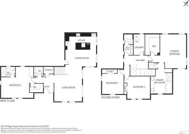2413 Village Square Blvd, Fairfield, CA 94533 - floor plan / room layout