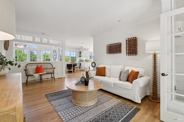 37 Rancheria Rd, Kentfield, CA 94904 - living room featuring crown molding and wood finished floors
