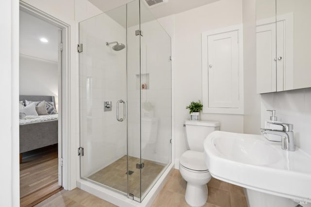 37 Rancheria Rd, Kentfield, CA 94904 - ensuite bathroom with a shower stall, toilet, and a sink