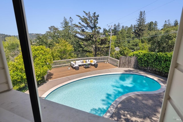 37 Rancheria Rd, Kentfield, CA 94904 - view of pool featuring an outdoor living space and a deck