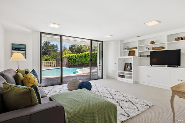 37 Rancheria Rd, Kentfield, CA 94904 - living area with carpet and built in shelves