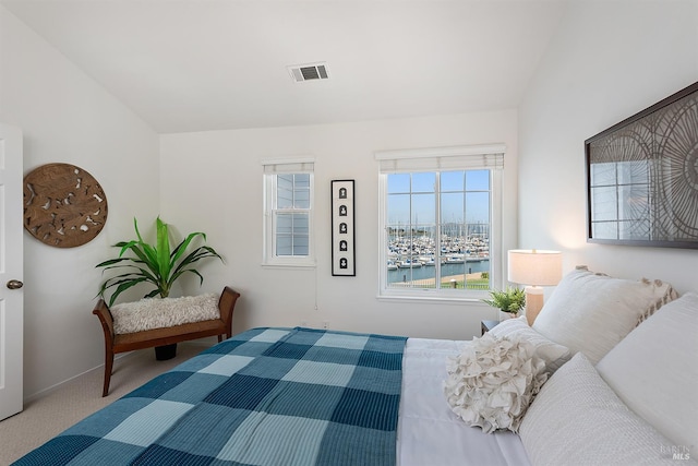 306 Commodore Dr, Richmond, CA 94804 - carpeted bedroom with a water view
