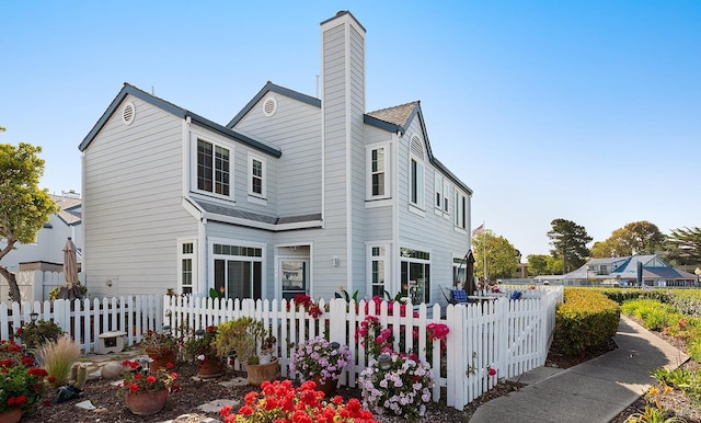 306 Commodore Dr, Richmond, CA 94804 - rear view of property featuring a chimney and a fenced front yard