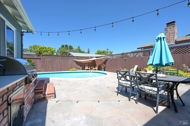 480 Via Del Plano, Novato, CA 94949 - view of swimming pool with a fenced backyard, a patio area, outdoor dining area, and a grill