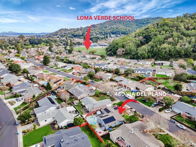 480 Via Del Plano, Novato, CA 94949 - view of property location featuring a mountainous background and nearby suburban area