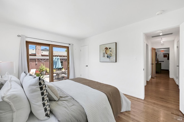 480 Via Del Plano, Novato, CA 94949 - bedroom with light wood-type flooring, access to exterior, and baseboards