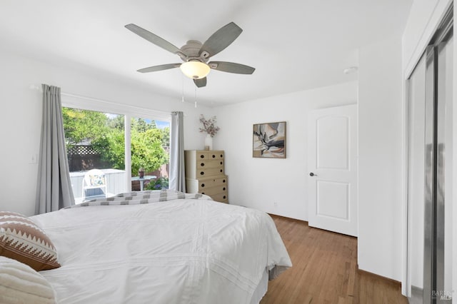 480 Via Del Plano, Novato, CA 94949 - bedroom with wood finished floors and a ceiling fan