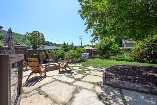 480 Via Del Plano, Novato, CA 94949 - view of patio with a fire pit